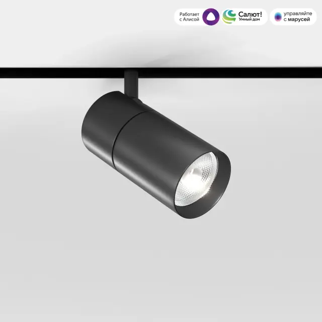 Умный трековый светильник 12W 2700-6500K Dim R02 Slim Magnetic 85075/01 — черный, ракурс 2