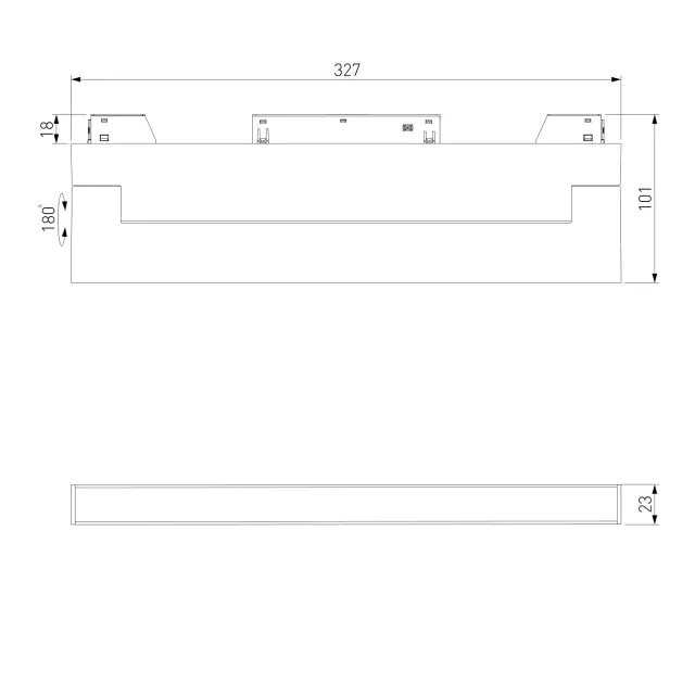 Умный трековый светильник 18W 2700-6500K Dim Kos Slim Magnetic 85083/01 — черный, ракурс 8