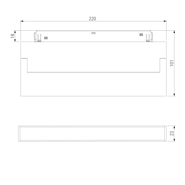Slim Magnetic Трековый светильник 12W 4200K Kos чёрный 85085/01 — черный, ракурс 8