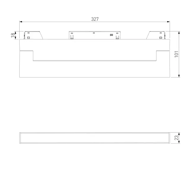 Slim Magnetic Трековый светильник 18W 4200K Kos чёрный 85086/01 — черный, ракурс 6