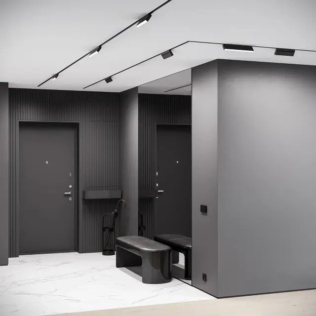 Slim Magnetic Трековый светильник 18W 4200K Kos чёрный 85086/01 — черный, ракурс 7