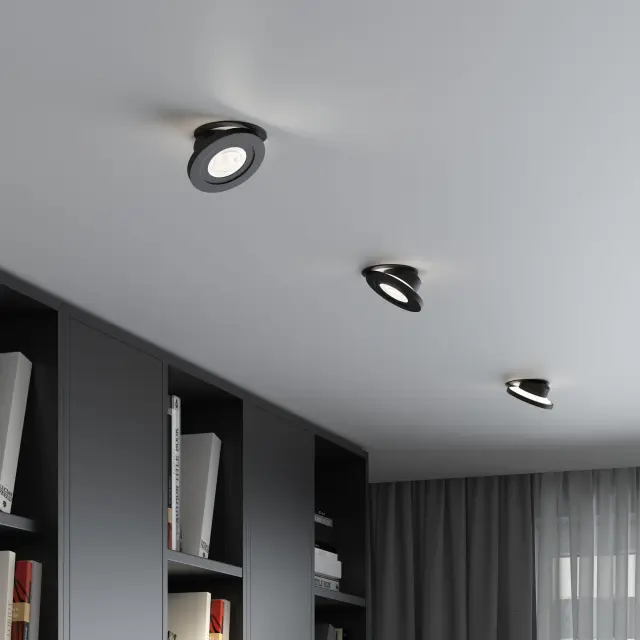 Точечный светильник Elektrostandard 25084/LED/(a063675) SURF — черный, ракурс 4