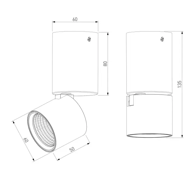 Точечный светильник Elektrostandard 25042/LED/(a063679) SENS — белый, ракурс 6