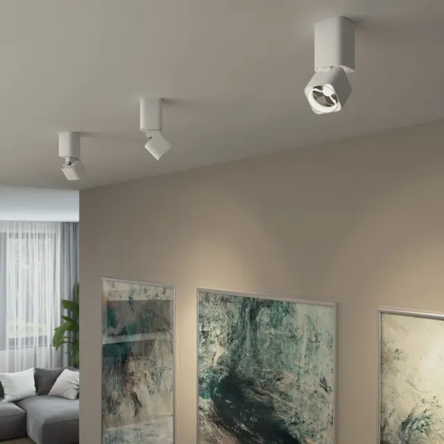 Точечный светильник Elektrostandard 25043/LED/(a063681) CUBUS — белый, ракурс 3