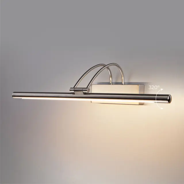 Подсветка для картин/зеркал Elektrostandard MRL LED 10W 1011 IP20 никель/(a063698) SIMPLE, ракурс 4