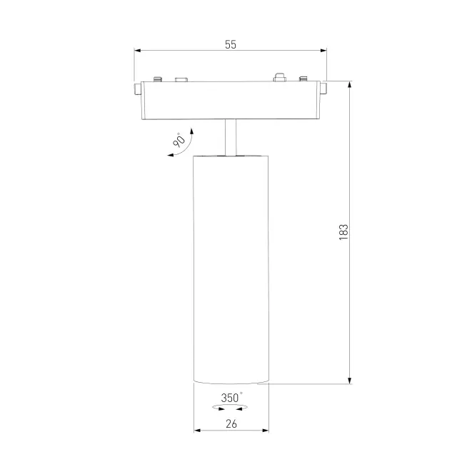 Трековый светильник 18W 4000K Arcos Flat Magnetic 85096/01 — черный, ракурс 8