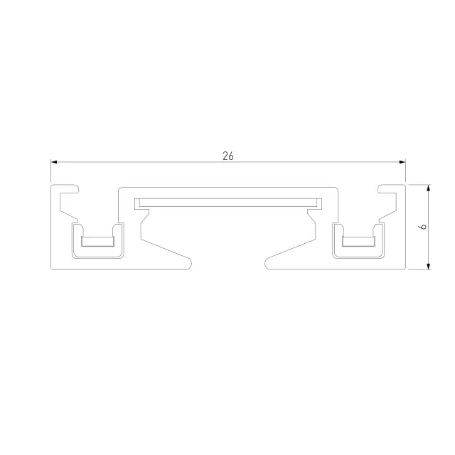 Шинопровод накладной (2м) Flat Magnetic 85129/00 — черный, ракурс 4