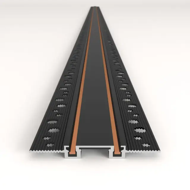 Шинопровод встраиваемый (2м) Flat Magnetic 85130/00 — черный, ракурс 3