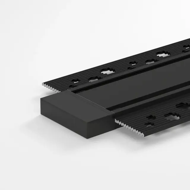 Шинопровод встраиваемый (2м) Flat Magnetic 85130/00 — черный, ракурс 4