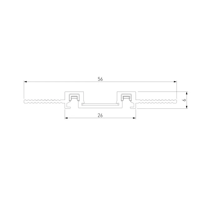 Шинопровод встраиваемый (2м) Flat Magnetic 85130/00 — черный, ракурс 6