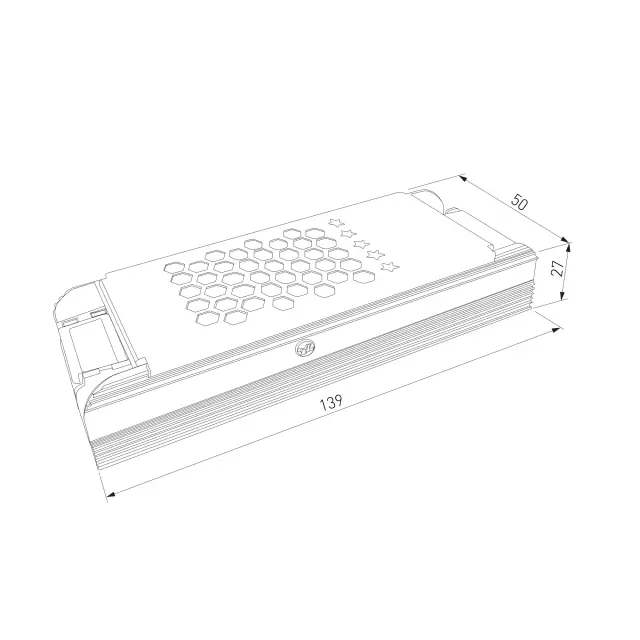 Блок питания 100W 48V IP00 2A 95046/00 — синий, ракурс 6