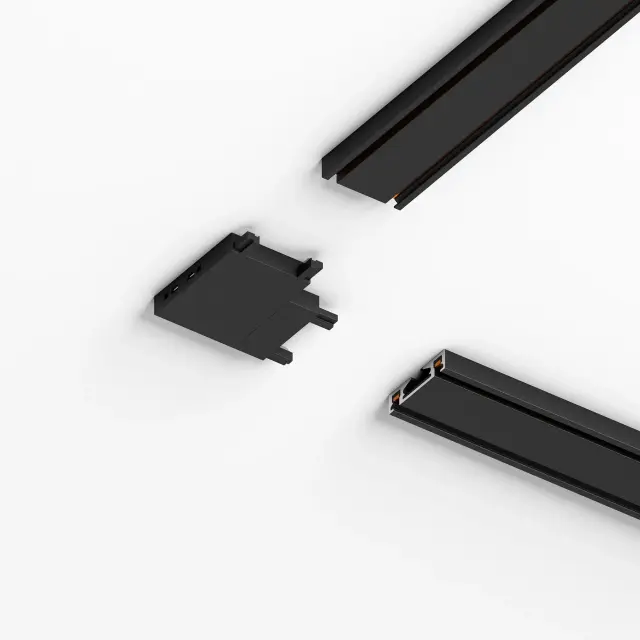 Коннектор для четырёхстороннего соединителя накладного шинопровода Flat Magnetic 85004/00 — черный, ракурс 5