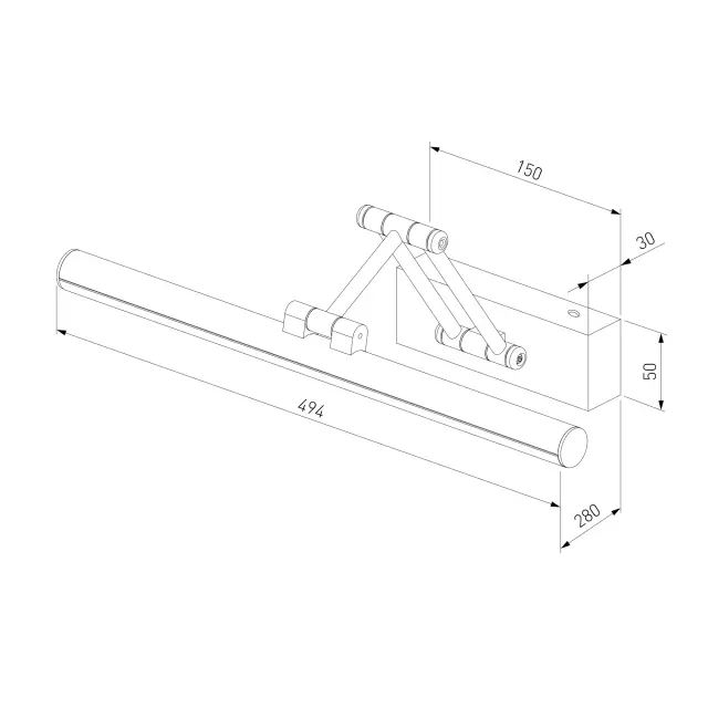 Подсветка для картин/зеркал Elektrostandard 40128/LED черный/(a064137) MONZA, ракурс 4