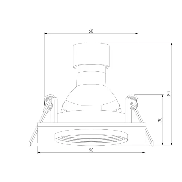 Точечный светильник Elektrostandard 25006/01/(a064249) SENSO — черный, ракурс 6