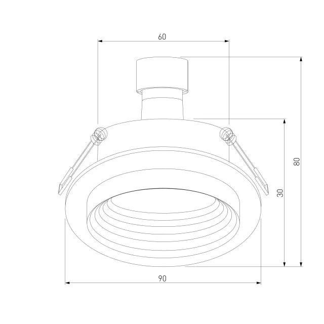 Точечный светильник Elektrostandard 25007/01/(a064250) SENSO — белый, ракурс 6
