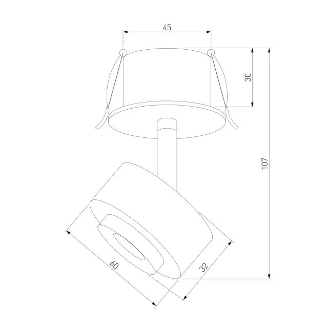 Точечный светильник Elektrostandard 25089/LED/(a064253) ONLY — черный, ракурс 6