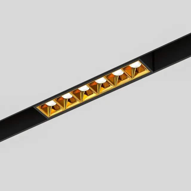 Slim Magnetic Трековый светильник 6W 4000K Artas чёрный/золото 85101/01 — черный