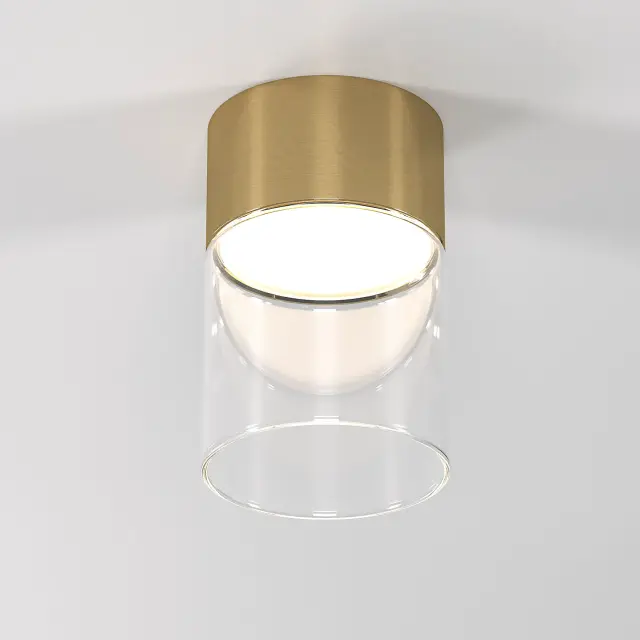 Точечный светильник Elektrostandard 25047/LED/(a064707) LUMEN — латунь, ракурс 2