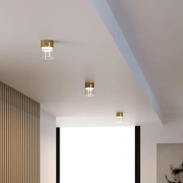 Точечный светильник Elektrostandard 25047/LED/(a064707) LUMEN — латунь, ракурс 3
