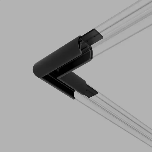 Slim Magnetic Коннектор угловой для шинопровода Round накладной 85135/00 — черный