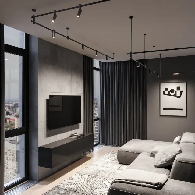 Esthetic Magnetic Трековый светильник 5W 3000K (чёрный) 85114/01 — черный, ракурс 4