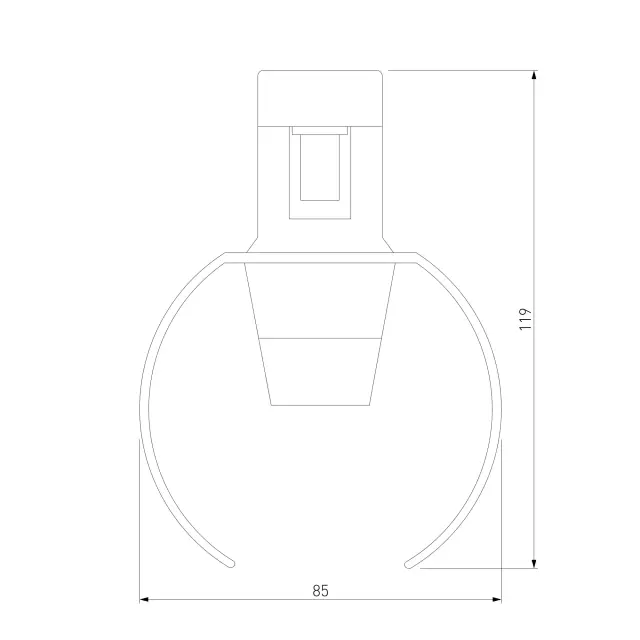 Esthetic Magnetic Трековый светильник 3W 3000K (чёрный) 85119/01 — черный, ракурс 6