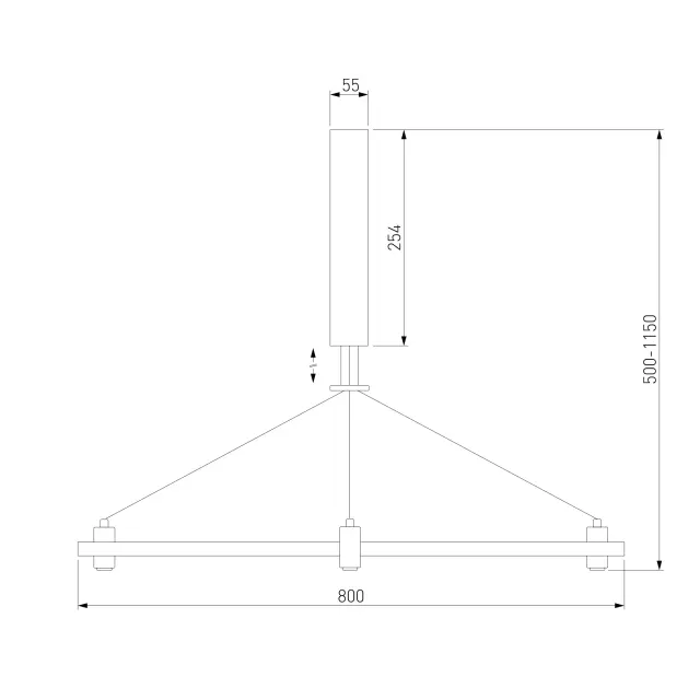 Esthetic Magnetic Шинопровод с тросовыми креплениями Round черный ⌀800 85138/00, ракурс 10