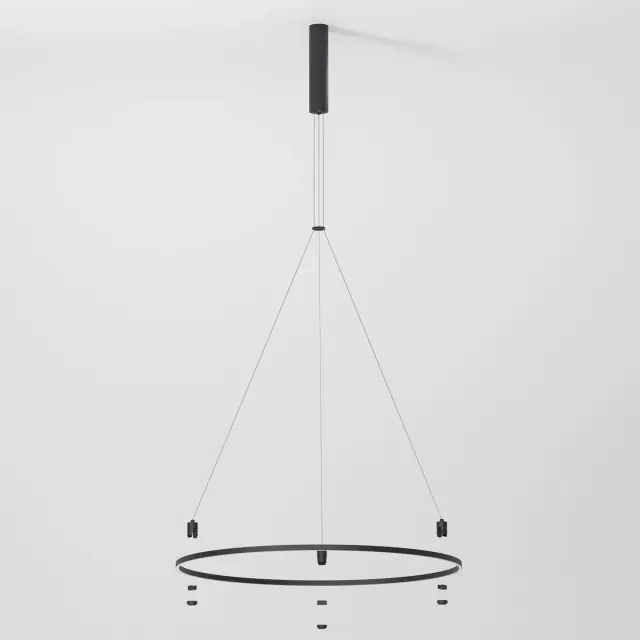 Esthetic Magnetic Шинопровод с тросовыми креплениями Round черный ⌀800 85138/00, ракурс 3