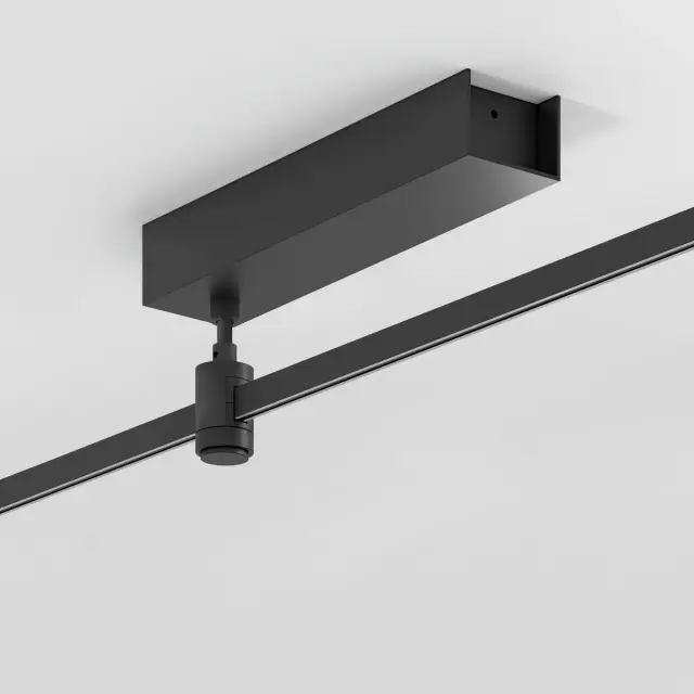 Esthetic Magnetic Декоративная стойка с вводом питания (с местом под блок питания) 124 мм 85140/00 — черный