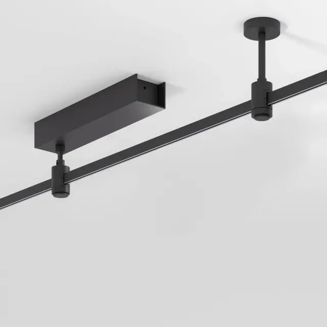 Esthetic Magnetic Декоративная стойка с вводом питания (с местом под блок питания) 124 мм 85140/00 — черный, ракурс 2