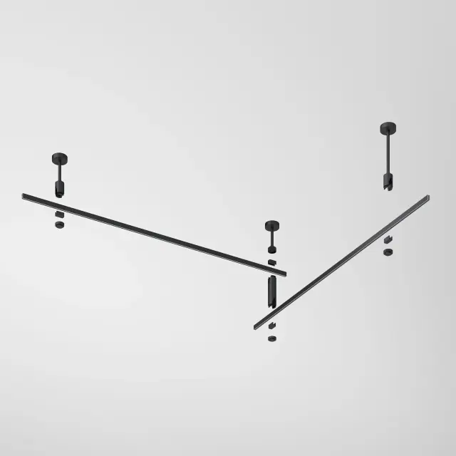 Esthetic Magnetic Декоративная стойка с вводом питания 124 мм 85141/00 — черный, ракурс 2