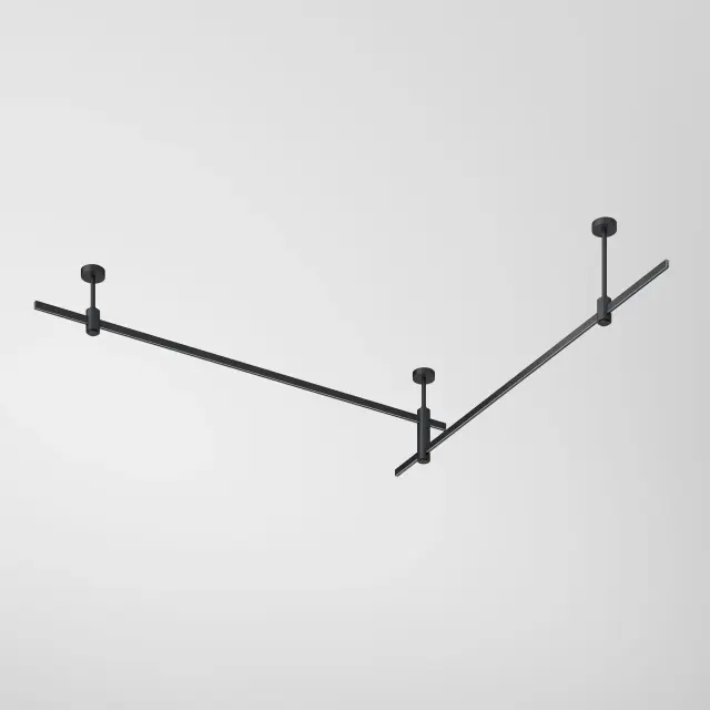 Esthetic Magnetic Декоративная стойка с вводом питания 124 мм 85141/00 — черный, ракурс 3