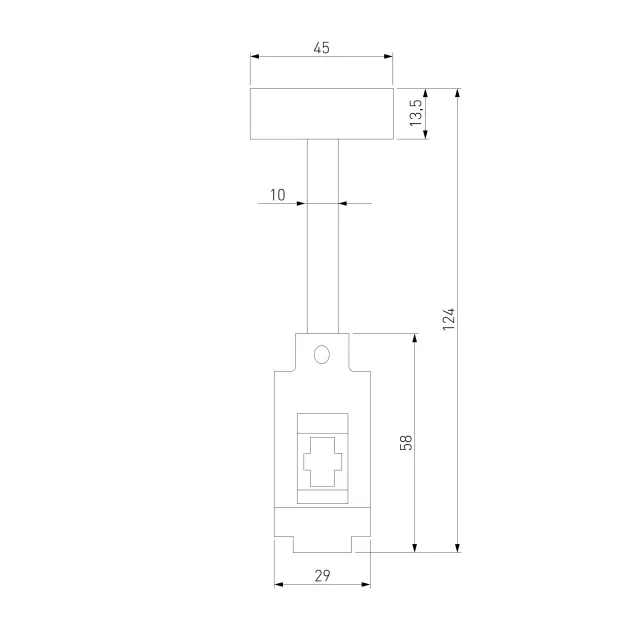 Esthetic Magnetic Декоративная стойка с вводом питания 124 мм 85141/00 — черный, ракурс 5
