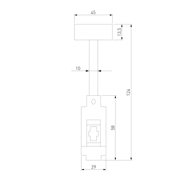 Esthetic Magnetic Декоративная стойка 124 мм (без питания) 85142/00 — черный, ракурс 5
