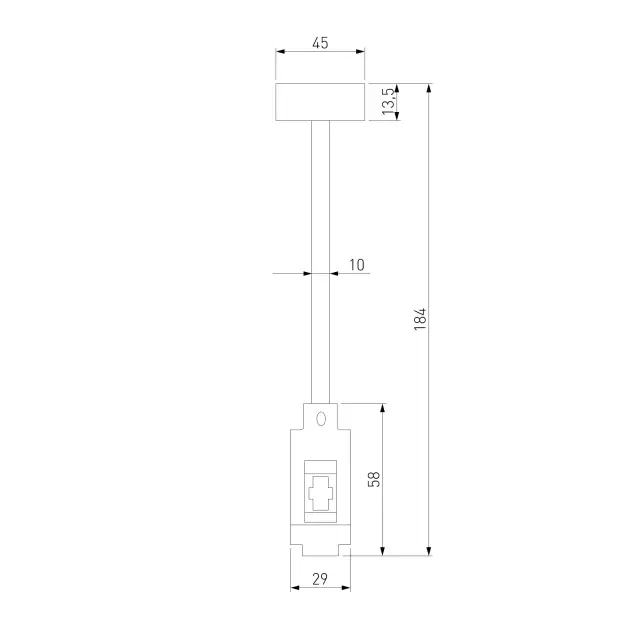 Esthetic Magnetic Декоративная стойка 184 мм (без питания) 85143/00 — черный, ракурс 5