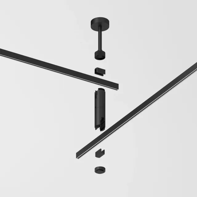 Esthetic Magnetic Декоративная стойка двойная 184 мм 85144/00 — черный, ракурс 2