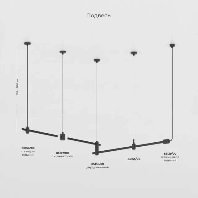 Esthetic Magnetic Декоративная стойка двойная 184 мм 85144/00 — черный, ракурс 8
