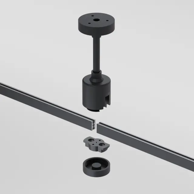 Esthetic Magnetic Декоративная стойка с коннектором 124 мм 85145/00 — черный, ракурс 4