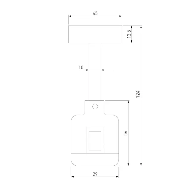 Esthetic Magnetic Декоративная стойка с коннектором 124 мм 85145/00 — черный, ракурс 7