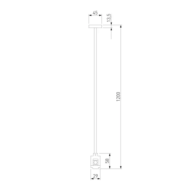 Esthetic Magnetic Набор для подвеса 1200 мм (без питания) 85155/00 — черный, ракурс 5