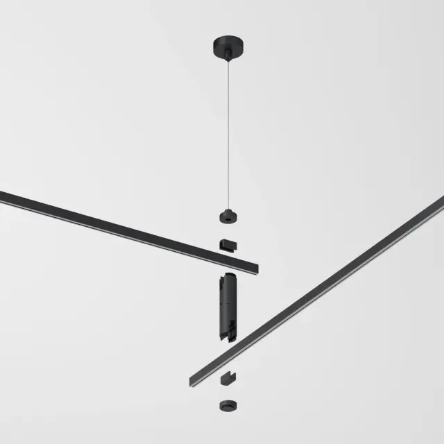 Esthetic Magnetic Набор для подвеса двойной 1260 мм 85156/00 — черный, ракурс 2