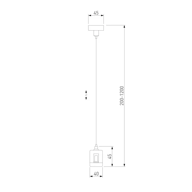 Esthetic Magnetic Набор для подвеса с коннектором 1210 мм 85157/00 — черный, ракурс 7