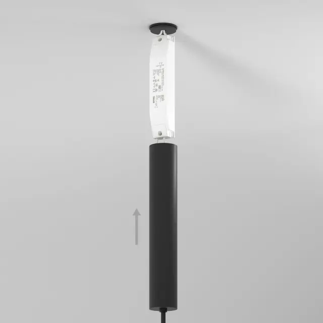 Esthetic Magnetic Декоративная стойка с вводом питания (с местом под блок питания) 545 мм 85146/00 — черный, ракурс 4