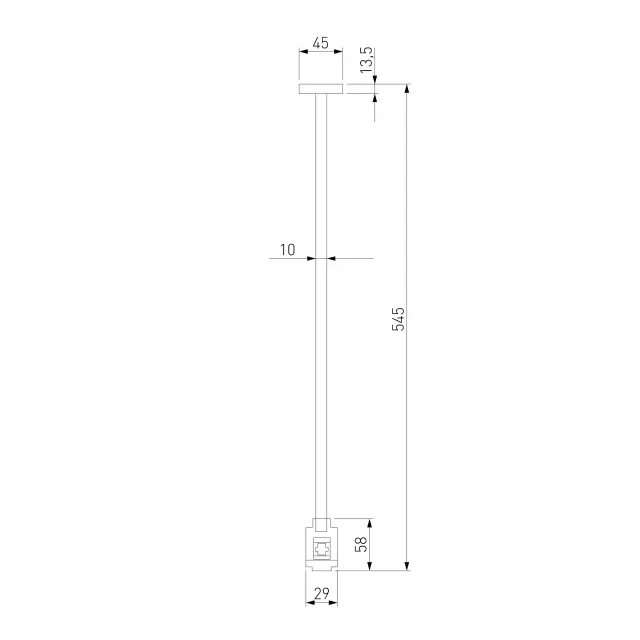 Esthetic Magnetic Декоративная стойка 545 мм (без питания) 85149/00 — черный, ракурс 8
