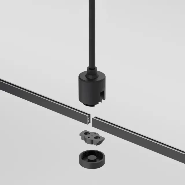 Esthetic Magnetic Декоративная стойка с коннектором 545 мм 85152/00 — черный, ракурс 6