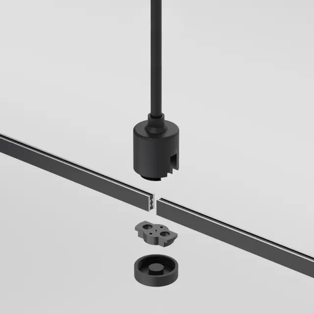 Esthetic Magnetic Декоративная стойка с коннектором 606 мм 85153/00 — черный, ракурс 4