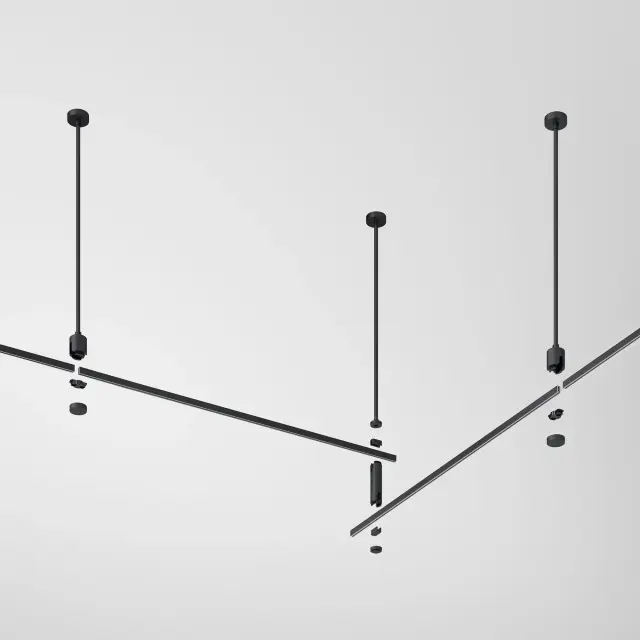 Esthetic Magnetic Декоративная стойка с коннектором 606 мм 85153/00 — черный, ракурс 5