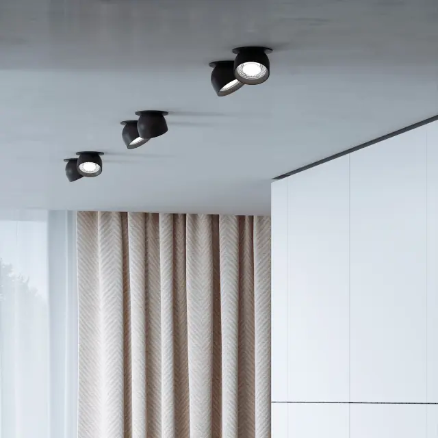 Точечный светильник Elektrostandard 25092/LED/(a065455) UNO — черный, ракурс 5