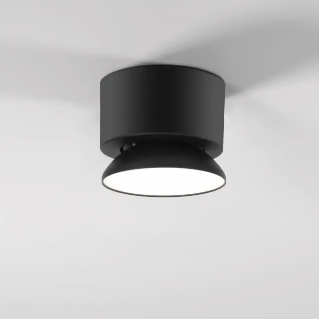 Точечный светильник Elektrostandard 25053/LED/(a065461) SMOOTH — черный, ракурс 3