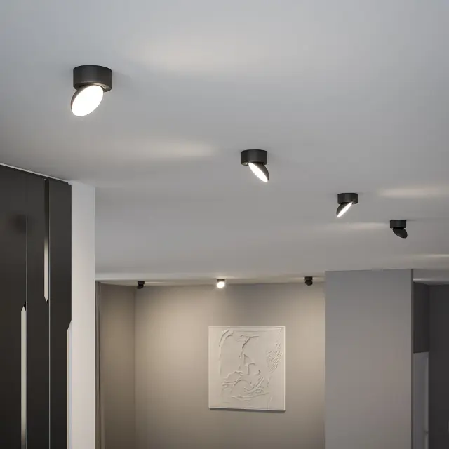 Точечный светильник Elektrostandard 25053/LED/(a065461) SMOOTH — черный, ракурс 4